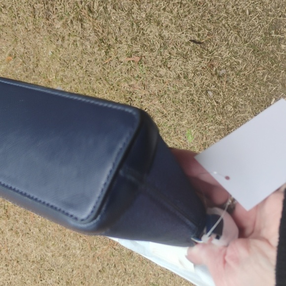 Kate Spade NEW $249 Parisian tinsel small dome crossbody and glitter blue fabric - Picture 5 of 7